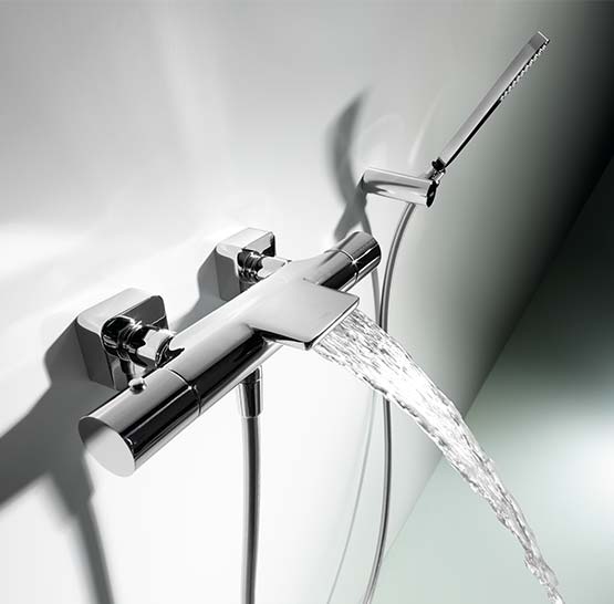 Photo of a shower faucet
