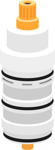 Illustration of a white cartridge